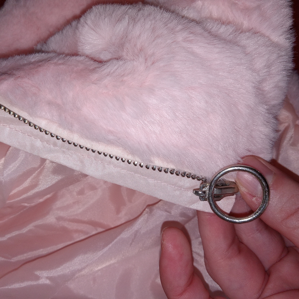 7 For All Mankind Pink Faux Fur Kids Jacket Size 18mo Cute Cozy Soft❤️ - Picture 9 of 10